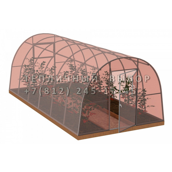Теплица из поликарбоната-фито Арочная 3х6 h=2.1 м профиль 30х30 мм