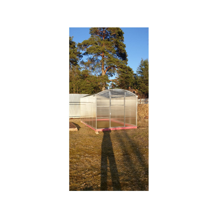 Теплица из поликарбоната Усиленная Прямостенная 2,5х8 h=2.1 м профиль 20х40 мм  - фото 6