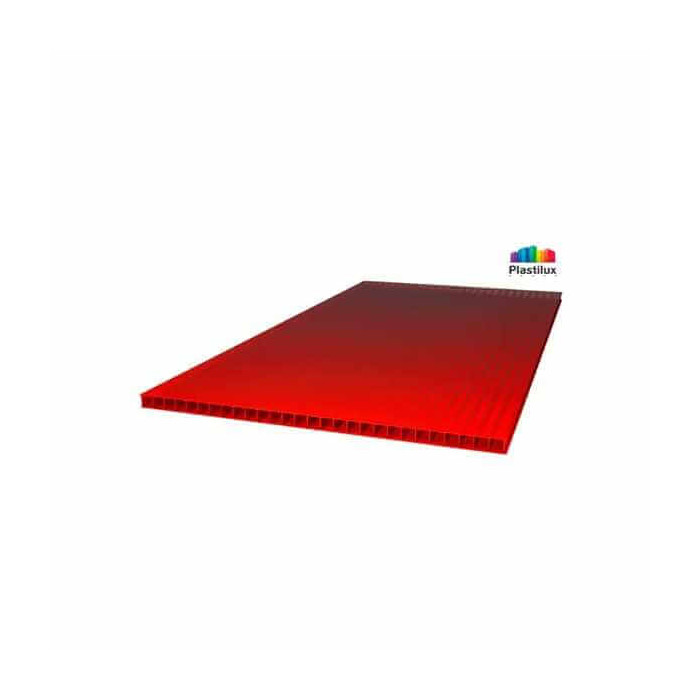 Сотовый поликарбонат 10 мм ROYALPLAST 2-UV премиум красный 2100х12000 мм